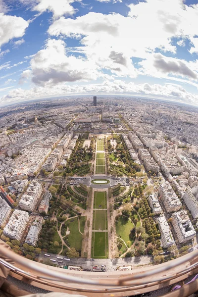 Vue panoramique depuis le Tour Eiffel à Paris — Photo