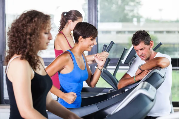 Running on Treadmill in the Gym — Stock Photo, Image
