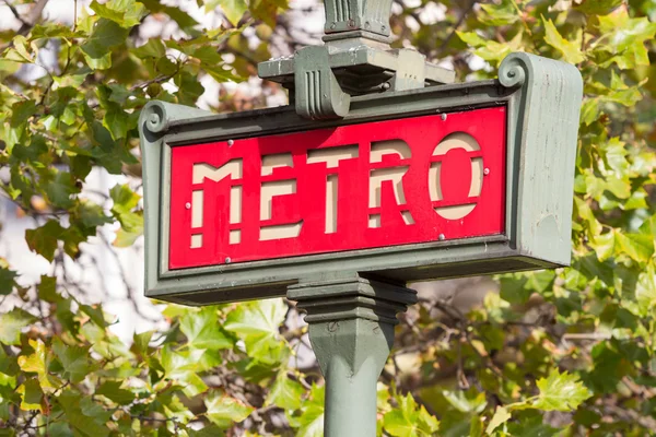 Metro Sign in Paris — Stock Photo, Image