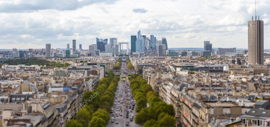 La Defense seen from Arc de Triomphe