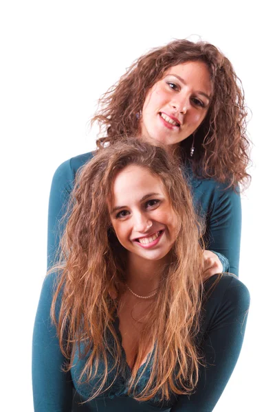 Duas amigas bonitas juntas — Fotografia de Stock