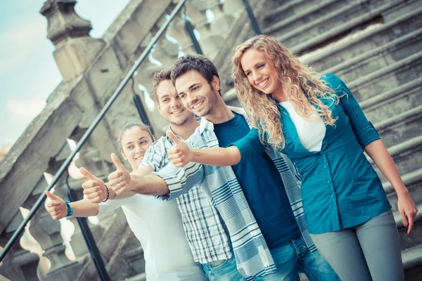 Group of Friends with Thumbs Up — Stock Photo, Image