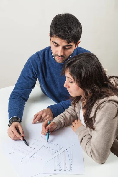 Young Woman Studying with Her Tutor — Stock Photo, Image