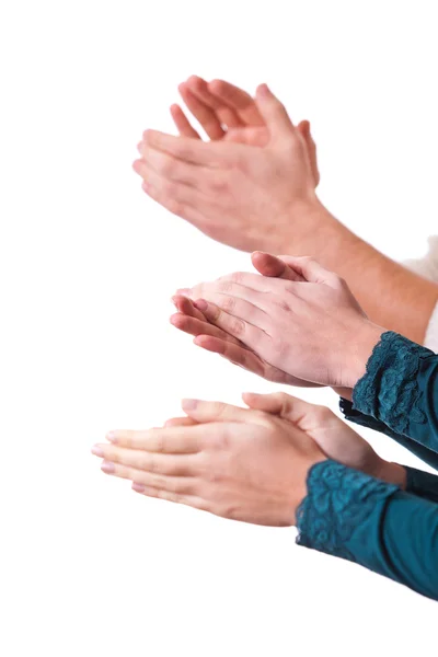 Lidské ruce tleskají — Stock fotografie