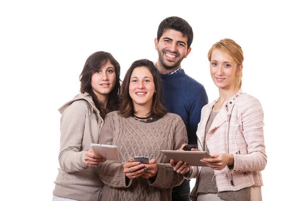 Group of Friends with Digital Devices — Stock Photo, Image