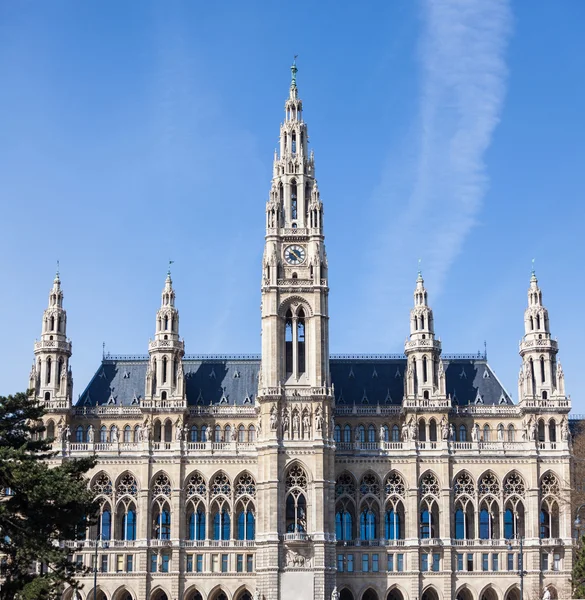 Rathaus, Ratusz, budynek w wien — Zdjęcie stockowe