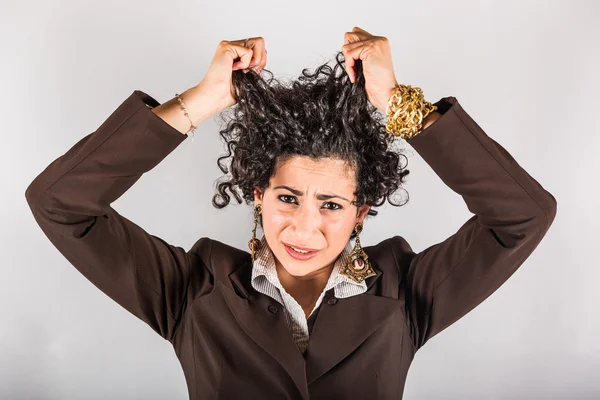 Stressed businesswoman — Stock Photo, Image