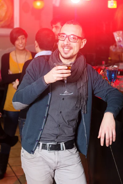 Group of friends in a night сlub — Stock Photo, Image