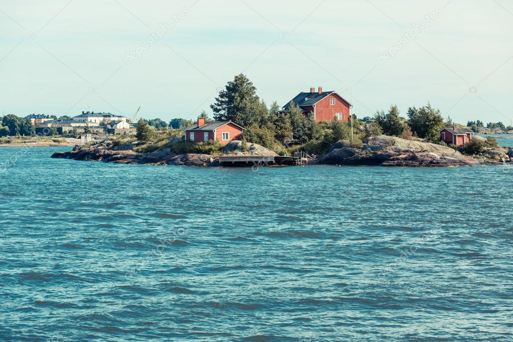 Seascape and Little Islands next to Helsinki
