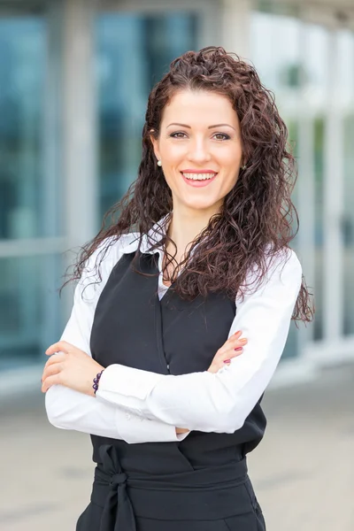 Hermosa joven empresaria retrato — Foto de Stock