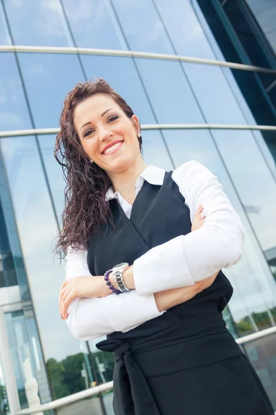 Bela jovem empresária retrato — Fotografia de Stock