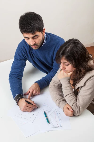 Young Woman Studying with Her Tutor — Stock Photo, Image