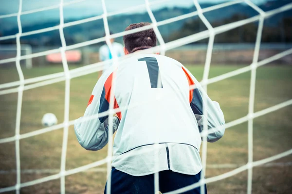 Futbol penaltı atışı — Stok fotoğraf