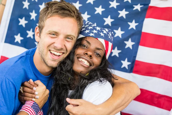 American Supporters at Stadium — Stock Photo, Image