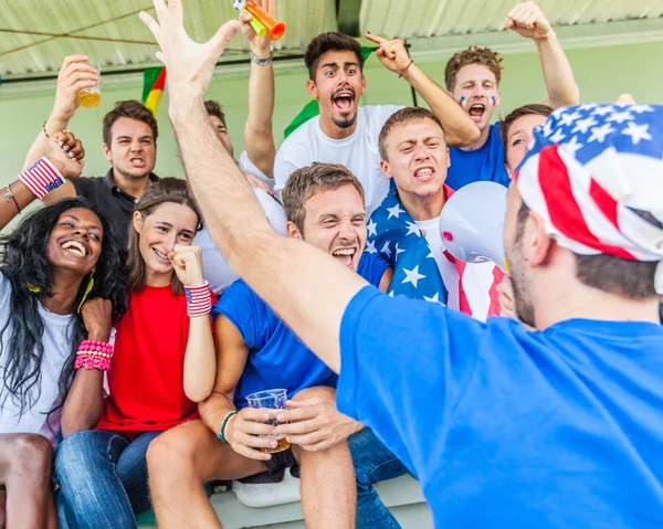 Patrocinadores americanos en el estadio — Foto de Stock