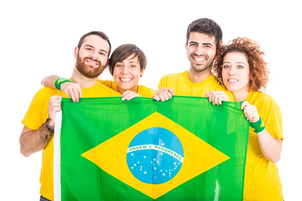Group of Brazilian Supporters — Stock Photo, Image