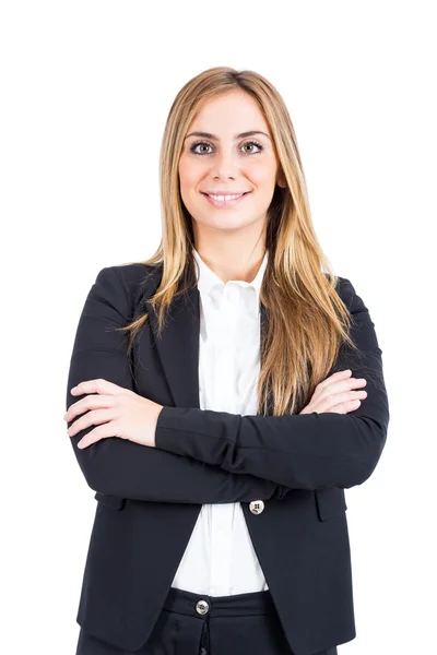 Retrato de mujer de negocios en blanco — Foto de Stock