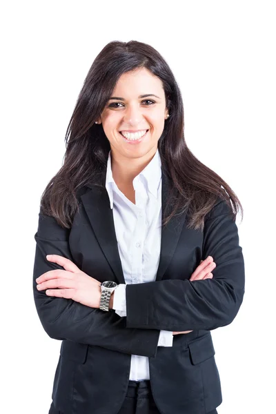 Porträt einer Geschäftsfrau auf Weiß — Stockfoto