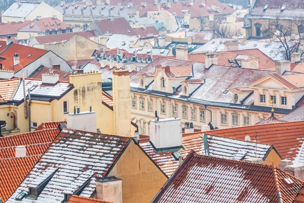 プラハでの屋根のパノラマ ビュー — ストック写真