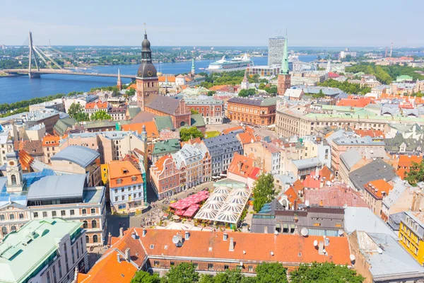 Letecký pohled na riga — Stock fotografie