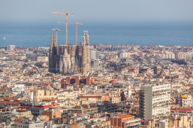 Barcelona 'nın panoramik görünümü