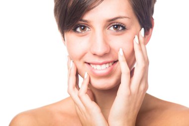 Güzel genç kadın portresi