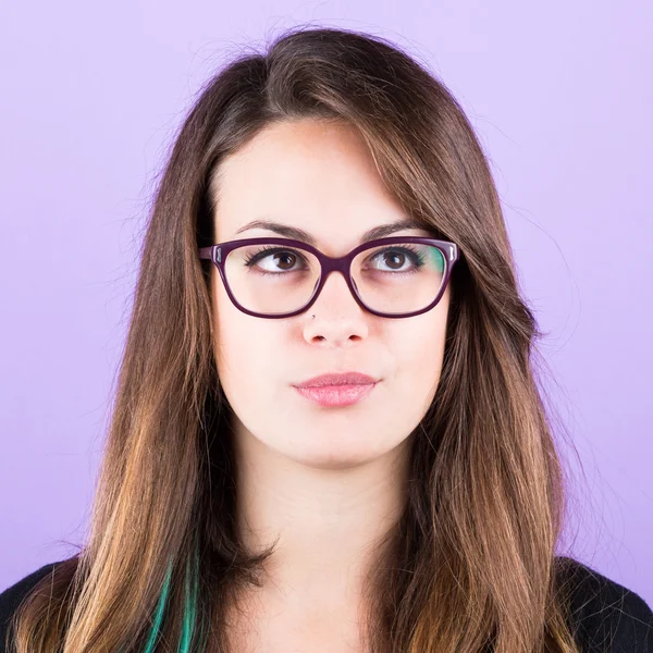 Retrato de mulher jovem bonita — Fotografia de Stock