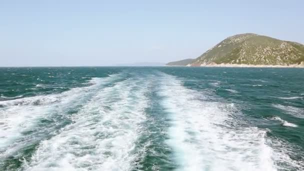 Vista de barco de balsa — Vídeo de Stock