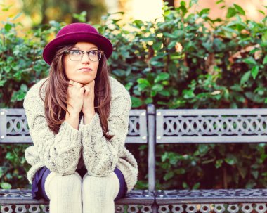 eski moda kadın portre Park