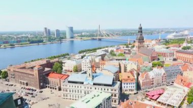riga'nın panoramik manzarasını
