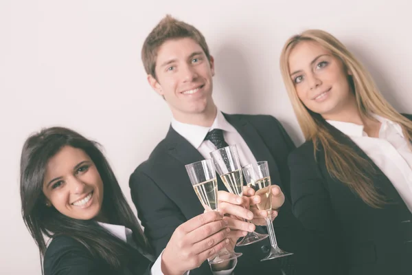 Business Team Toasting at Office — Stock Photo, Image