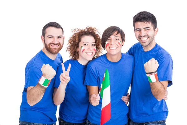 Groep van Italiaanse supporters — Stockfoto