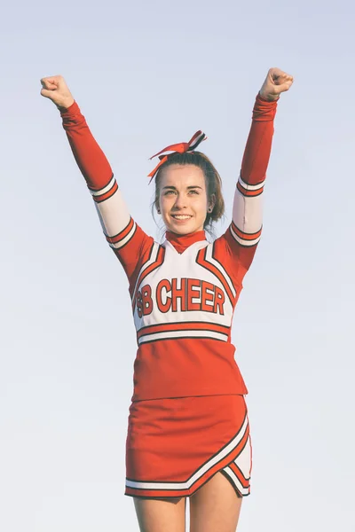 Cheerleader in the Field — Stock Photo, Image