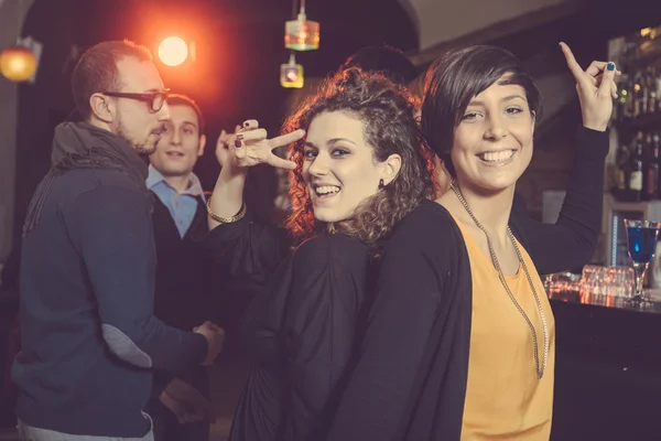 Group of Friends in a Night Club — Stock Photo, Image