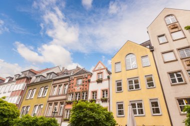 Düsseldorf altstadt, eski şehir şehir merkezini evlerde