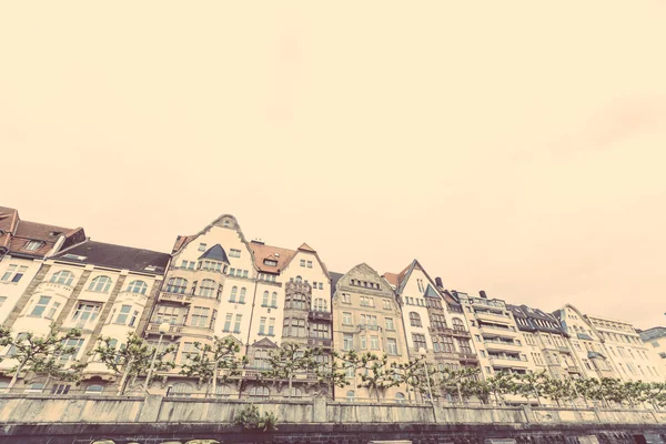 Houses in Dusseldorf Altstadt, the Old Town City Center — Stock Photo, Image