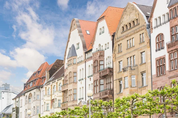 Houses in Dusseldorf Altstadt, the Old Town City Center — Stock Photo, Image
