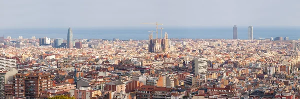 Panorámás kilátás Barcelona — Stock Fotó