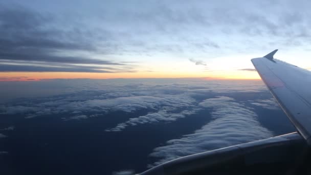 Vista do assento da janela do avião — Vídeo de Stock