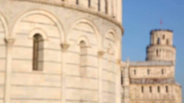 Kathedrale und schiefer Turm in Pisa — Stockvideo