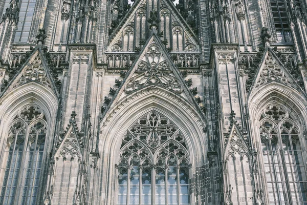 Gothic cathedral facade — Stock Photo, Image