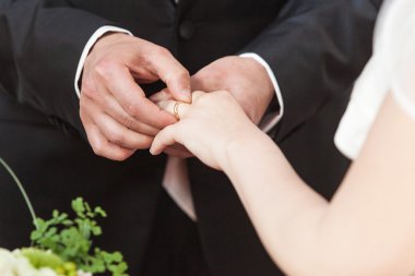 Gelin ve damat ile alyans