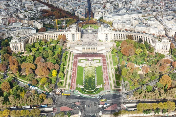 Panoramatický pohled z tour eiffel v Paříži — Stock fotografie