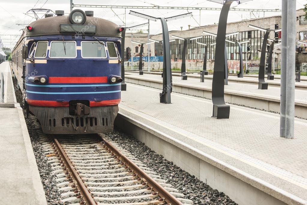 Blurred Train in Tallinn Station