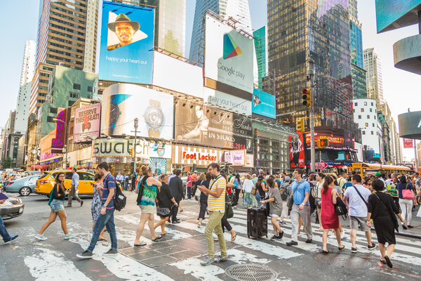 Times Square crowded of tourist