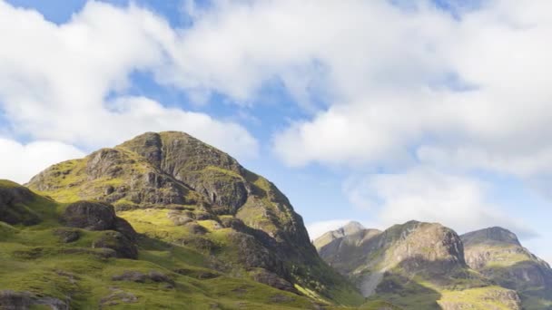 スコットランドの高地のパノラマのタイムラプスビュー — ストック動画
