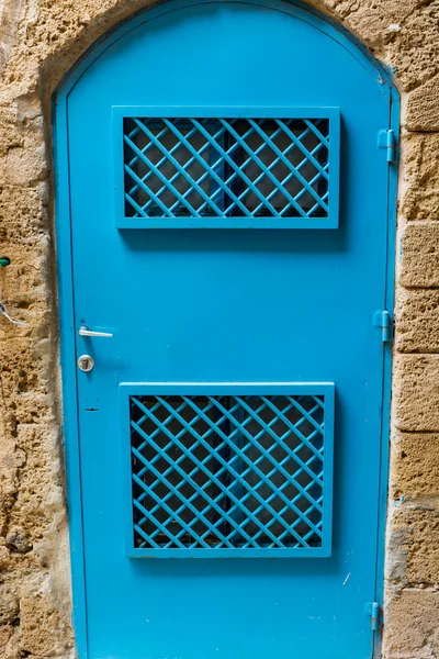 Puerta azul — Foto de Stock