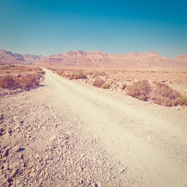 Weg in de woestijn — Stockfoto