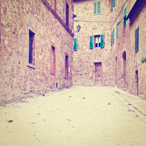 Narrow Alley in the Italian City, Instagram Effect