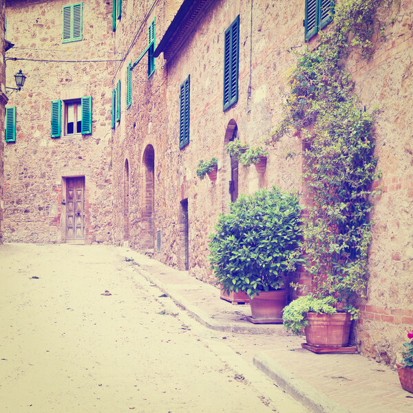 Narrow Alley in the Italian City, Instagram Effect
